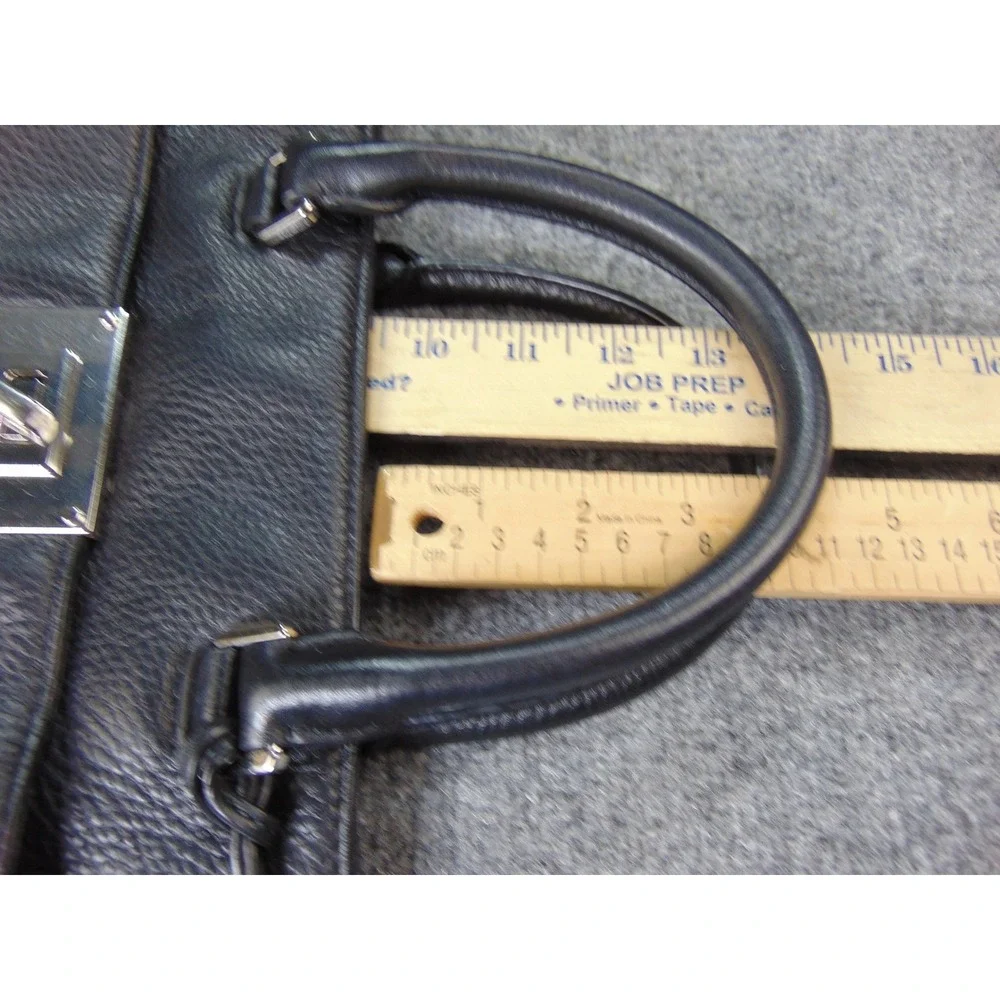 Michael Kors Savannah Satchel Black Pebbled Leather Silver Hardware‎ 38F5YSLT2L